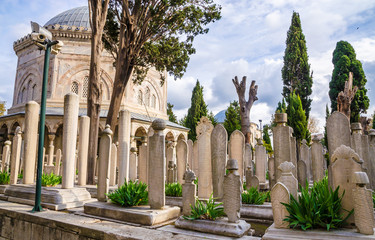 Fototapeta premium Eyup Sultan cemetery in Istanbul, Turkey