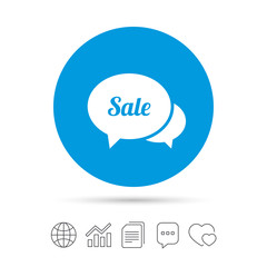 Speech bubble Sale icon. Special offer symbol.
