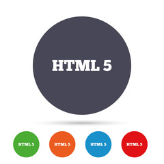 HTML5 sign icon. New Markup language symbol.