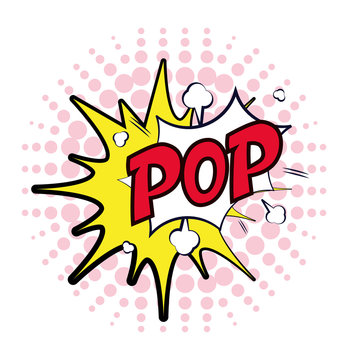 pop art bubble speech explosion dotted design vector illustration eps 10