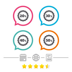 Fototapeta premium Sale discount icons. Special offer price signs.