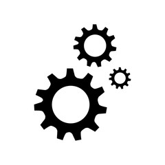 black silhouette gear wheel icon vector illustration