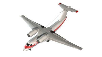 Airplane - private Jet isolated on white 