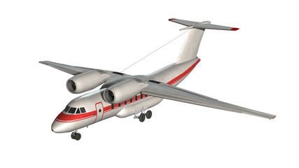 Airplane - private Jet isolated on white 