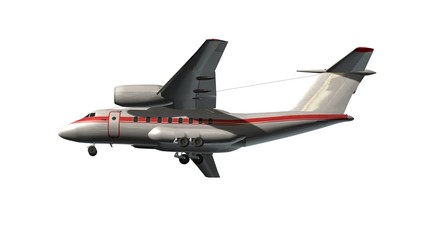 Airplane - private Jet isolated on white 