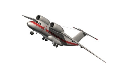 Airplane - private Jet isolated on white 