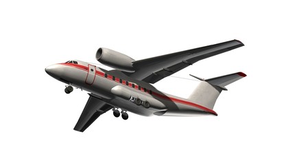 Airplane - private Jet isolated on white 