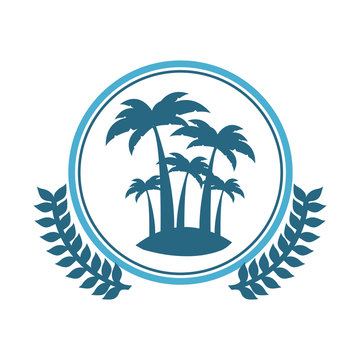 symbol blue island icon image, vector illustration