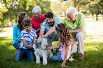 Happy family enjoying in park