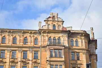 Fototapeta na wymiar Old building, St.Petersburg.