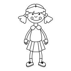 ragdoll kids toy isolated icon vector illustration design
