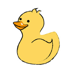 baby ducky toy isolated icon vector illustration design