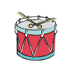 Obraz na płótnie Canvas drum instrument isolated icon vector illustration design