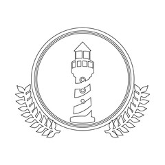 symbol figure lighthouse icon image, vector illustration