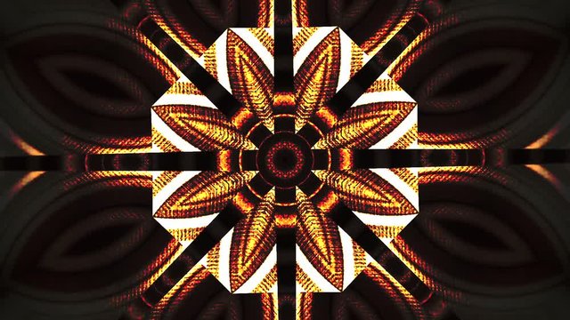 Fractal Kaleidoscopico Abstracto en Tonos de Fuego

