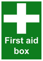Fototapeta premium First Aid Box Sign