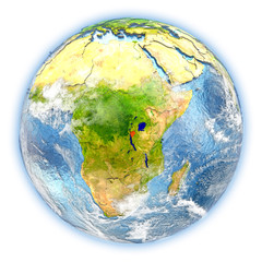 Burundi on Earth isolated