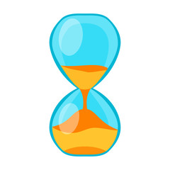 Sand clock time measurement instrument vector isolated.