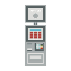 ATM payment terminal vector illustration.