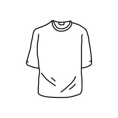 vector illustration hand drawn sketch of T-shirt isolated 
