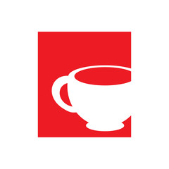 Cup With Red Background Logo