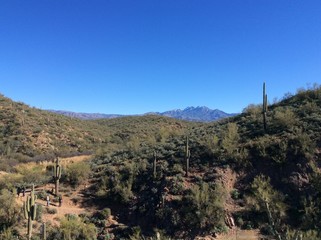 Mountains on an Arizona desert hike