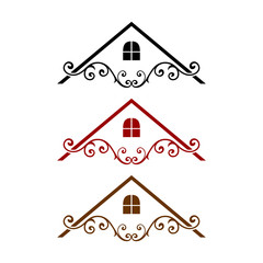 Elegant Roof Vector. Real Estate, Building and Construction Logo Design