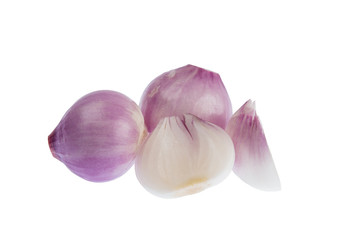 Obraz na płótnie Canvas red onions on white