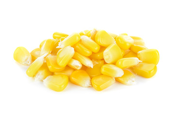 Corn on a white background
