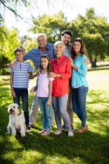 Fototapeta premium Happy family enjoying in park