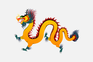 vector illustration Traditional Chinese dragon 