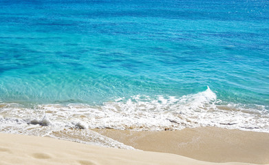 Ocean surface waves panoramic view