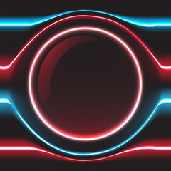 Abstract background. glowing stripes. sphere