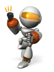 Fototapeta premium 興奮するキュートなロボット