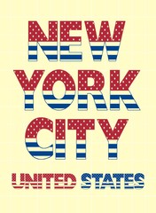 New York City Typography for T-shirt, Poster, Vector