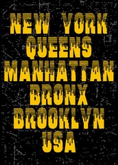 Vintage NYC Typography Design, For T-shirt, Poster, Vector