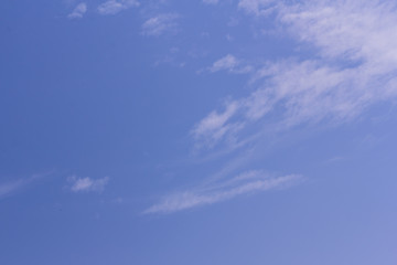 clouds in the blue sky, background