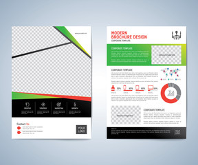 Business brochure, leaflet, flyer,  annual report,  cover design template vector background. layout A4 size. 
