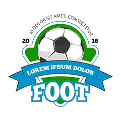 Obraz premium Football, soccer club vector logo, badge template