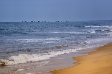 Ocean coast in the tropics