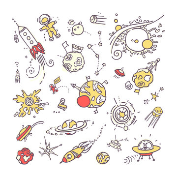 Space doodles. Collection