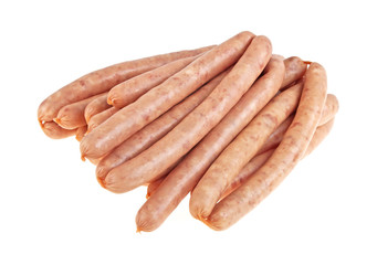 Sausages isolated on a white background