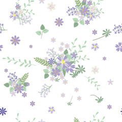 Vintage romantic vector trendy seamless pattern
