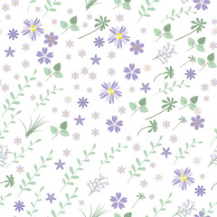 Vintage romantic vector trendy seamless pattern