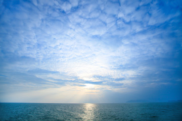 Beautiful Blue sky in summer in morning