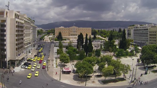 Constitution Square of Athens (Syntagma) , Greece,1920X1080, 02 Timelapse