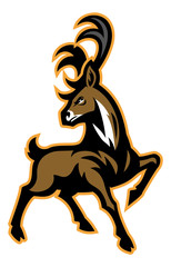 Naklejka premium Buck mascot with big antler