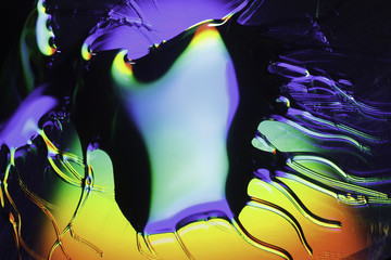 Plenty of colorful drops on the rainbow background