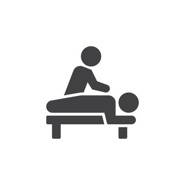 Massage icon vector, filled flat sign, solid pictogram isolated on white. Spa services symbol, logo illustration
