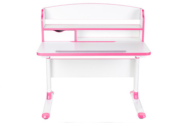 pink school desk